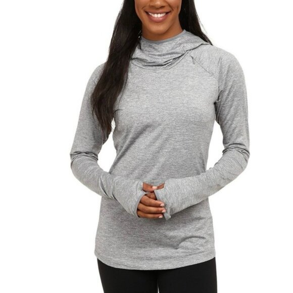 Women's Nike Dri-Fit Element Hoodie Pullover Long Sleeve Cowl Grey Running Small - Picture 1 of 4